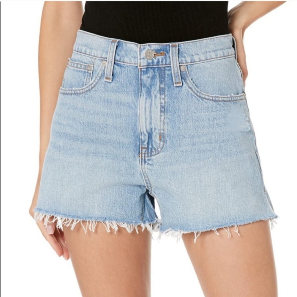 NWT Madewell Light Blue Relaxed Denim Shorts Size 28W